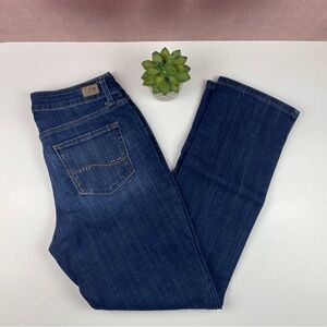 Lee Regular Fit Straight Leg Mid Rise Blue Denim Jeans Casual Women Size 10